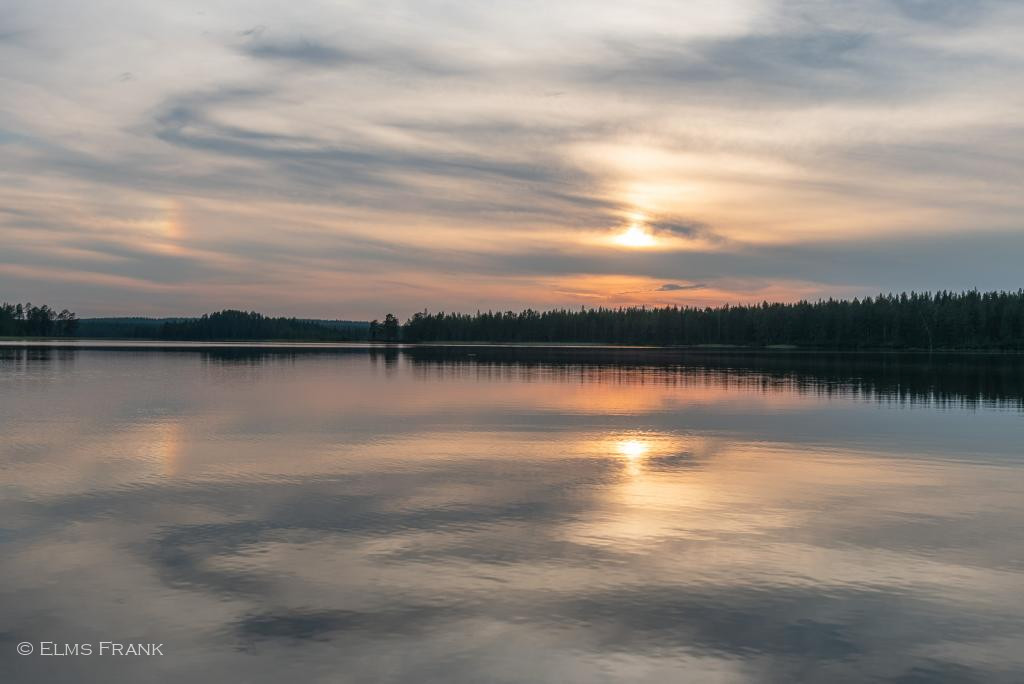 spät abends auf dem Hossanjärvi